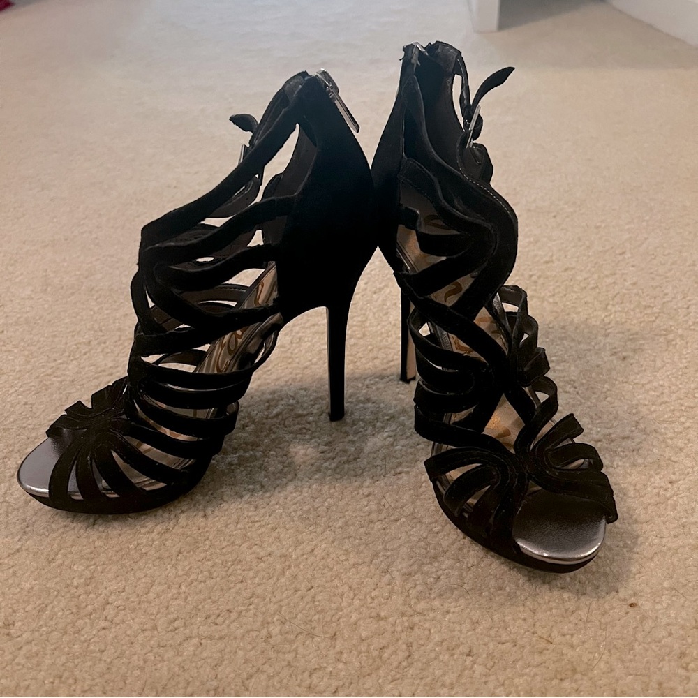 Sam Edelman  Black Strappy Heels